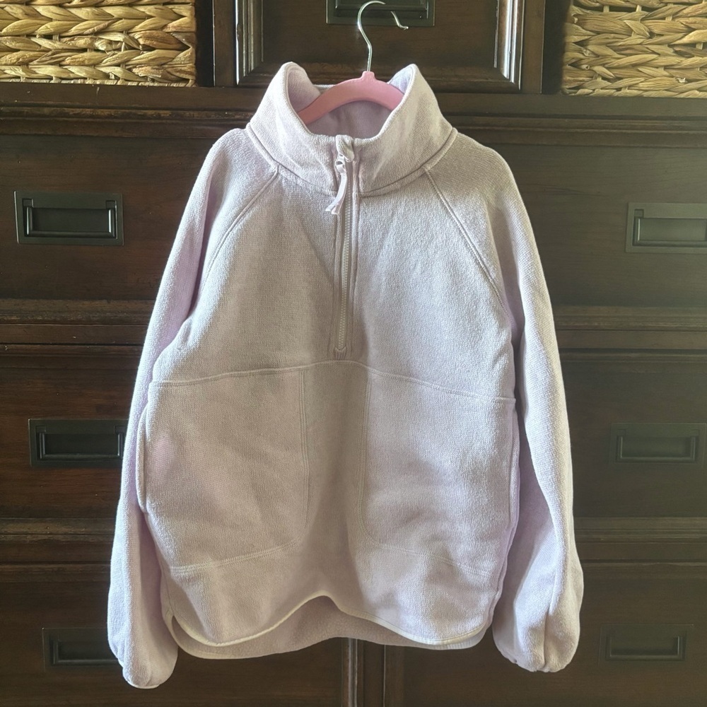 Old Navy Cozy knit Light Purple Fleece half zip Pullover in size M